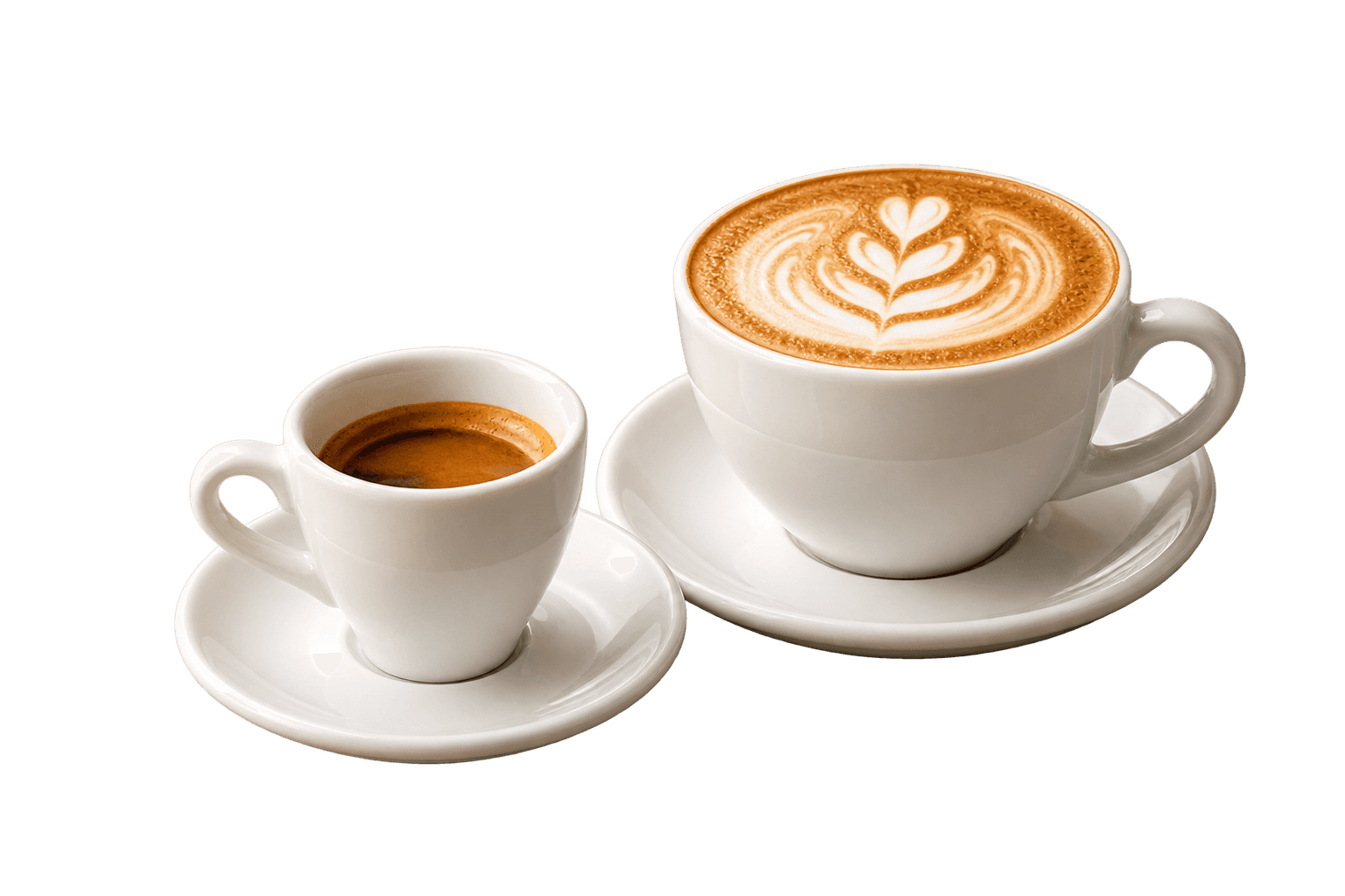 Espresso, cappuccino, latte và americano
