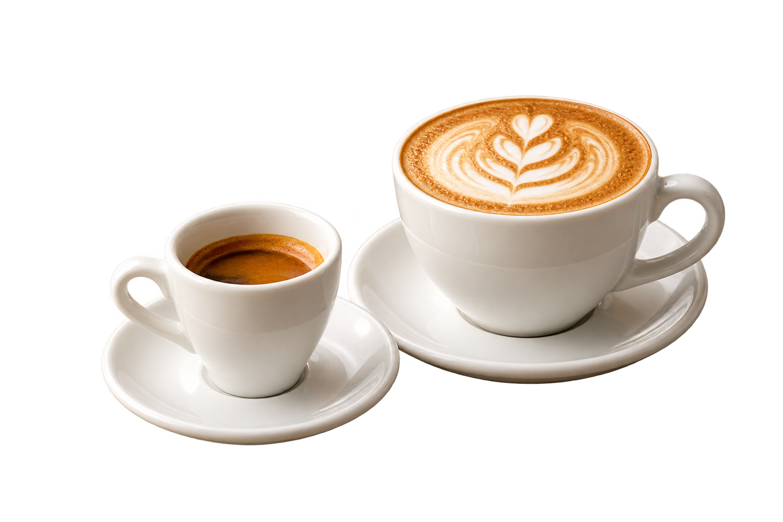 Espresso, cappuccino, latte và americano